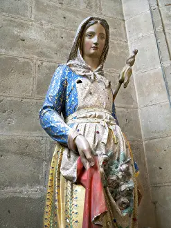 Gascony: Statue, Cathedrale Sainte-Marie, Auch, Gers, Occitania