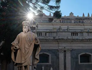 Metropolitana: Statue, Cattedrale di Sant'Agata, Catania, Sicily, Italy