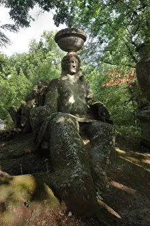 Ligorio: Statue of Ceres, Garden of Bomarzo, Bomarzo, Lazio, Italy