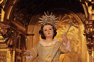 Albaicin: Statue, Church of the Tabernacle, Granada, Andalusia, Spain