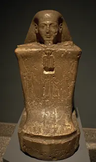 Vizier: Statue-cube of the vizier Nes-Pekashutty. Egypt