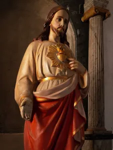 Burgundian: Statue, Eglise Saint-Leger, Couhard, Burgundy, France