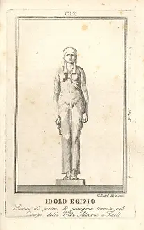 Diaphanous: Statue of an Egyptian idol in diaphanous robe