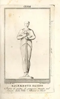 Capitolino: Statue of an Egyptian priest holding a cock's head