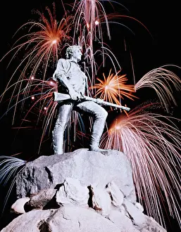 Minuteman: Statue Fireworks Montage with Minuteman Statue