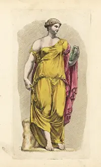 Robert Sayer: Statue of Flora, Roman goddess of flowers, holding a wreath
