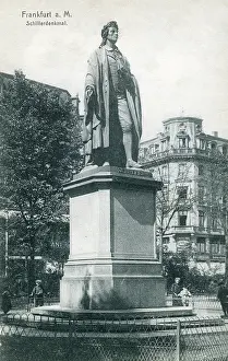 Franfurt: Statue of Friedrich Schiller, Frankfurt-am-Main, Germany