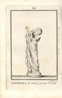 Capitolino: Statue of a girl playing with a dove