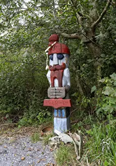 Viking: Statue, Gudehov, Bork Vikingehavn, Jutland, Denmark