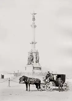 Hackney: Statue and hackney carriage, Peru