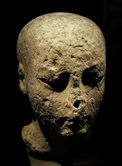 Amenhotep: Statue head. Limestone. C.1390-1352 BC