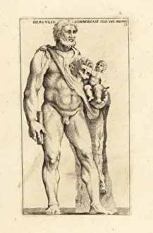 Telephos: Statue of Hercules with his child Telephos