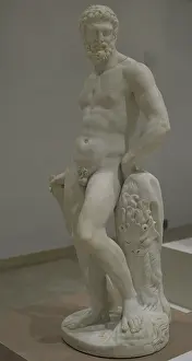 Barefooted: Statue of Hercules. Marble. Unknown Renaissance artist