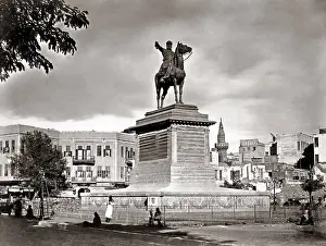 Ibrahim: Statue of Ibrahim Pasha, Cairo, Egypt, c.1880's