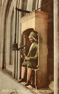 Timing: Statue of Jack Blandiver in Wells Cathedral