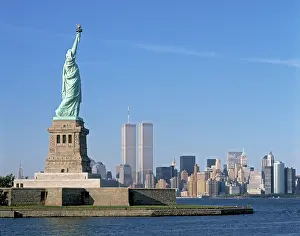 Streetscape: Statue of Liberty and Lower Mannhattan