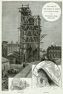 Scaffolding: Statue of Liberty being made in Paris 1884