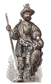 Magog: Statue of Magog at the Guildhall, London 1884