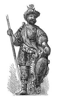 Magog: Statue of Magog at the Guildhall, London 1884