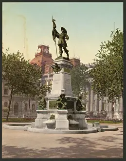 C1901: Statue of Maisonneuve, Montreal