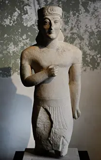Influence: Statue of a man with rosette-diadem. Cyprus