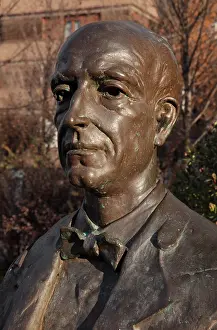 Constitucion: Statue of Manuel de Falla, Granada, Andalusia, Spain