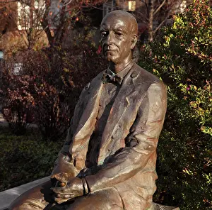 Constitucion: Statue of Manuel de Falla, Granada, Andalusia, Spain