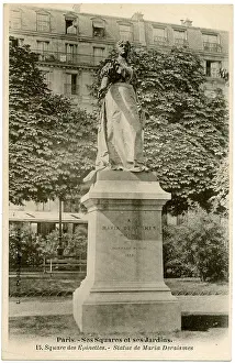 Epinettes: Statue to Maria Deraismes, Square Epinettes, Paris, France