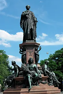 Maximilianstrasse: Statue of Maximilian II, Munich, Germany