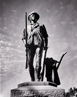 Manly: Statue of Minute Man at End of Old North Bridge