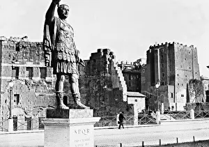 Vespasian: Statue of Nerva and Torre de Conti in Rome, 1934
