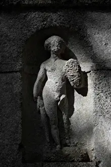 Viterbo: Statue, Nymphaeum, Garden of Bomarzo, Bomarzo, Lazio, Italy