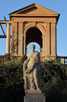 Blue Sky: Statue, Parc de Pedralbes, Barcelona, Catalonia, Spain