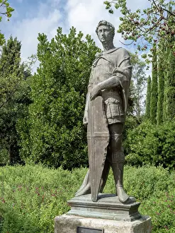 Parc: Statue, Parc de Sant Jordi, Terrassa, Catalonia, Spain