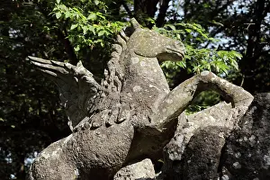 Viterbo: Statue of Pegasus, Garden of Bomarzo, Bomarzo, Lazio, Italy