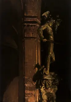 Sargent: Statue of Perseus by Night, by Singer Sargent