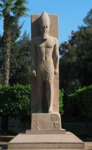 Kilt: Statue of Pharaoh Ramses II. Memphis. Egypt