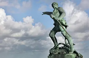Surcouf: Statue of Robert Surcouf, Saint-Malo, Brittany, France