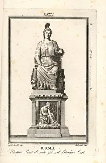Cesi: Statue of Roma, goddess of the city of Rome