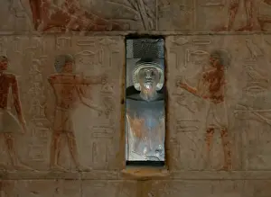 Serdab: Statue, Serdab, Tomb of Ty, Saqqara, Egypt