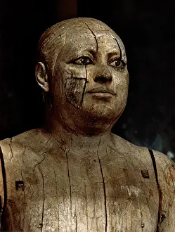 Sheikh: Statue of Sheikh el-Balad representing Ka-aper. Old Kingdom