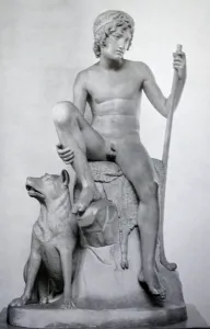 Deutschen: Statue of a shepherd boy by Bertel Thorvaldsen