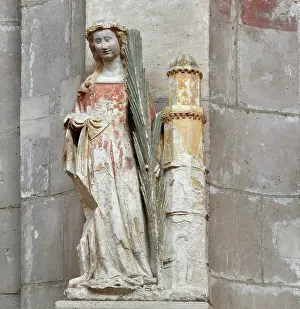 Attribute: Statue of St Barbara, Collegiale Notre-Dame de