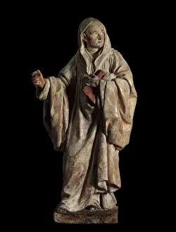 Tresor: Statue of St Benoit, Fontevraud Abbey, Loire Valley, France