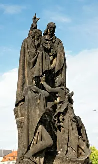 Missionary: Statue of St. Cyril and St. Methodius. Prague. Czech Republi