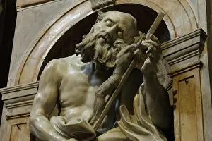Chigi: Statue of St Jerome, Siena Cathedral, Siena, Tuscany, Italy