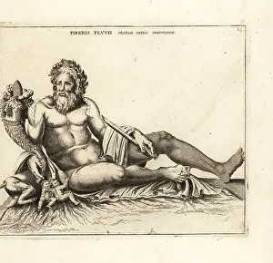 Il Cannetti: Statue of the Tiber River, with oar and cornucopia, Louvre
