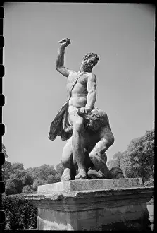 Ashlar: Statue in the west garden of Seaton Delaval Hall