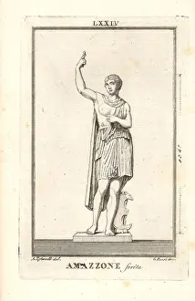 Peplos: Statue of a wounded Amazon female warrior