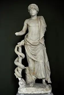 Tunica: Statue of a young Roman depicted as Asklepion. From